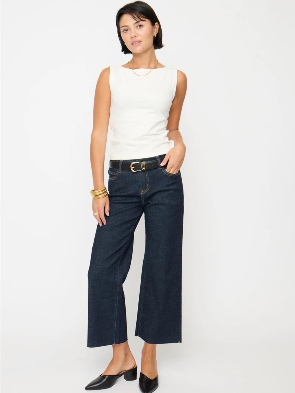{OLIVER LOGAN} Aberdeen High-Rise Wide Leg Crop Jeans - Timbers